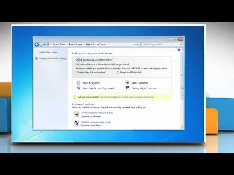 How to turn on and turn off Visual notifications for sounds in Windows® 7