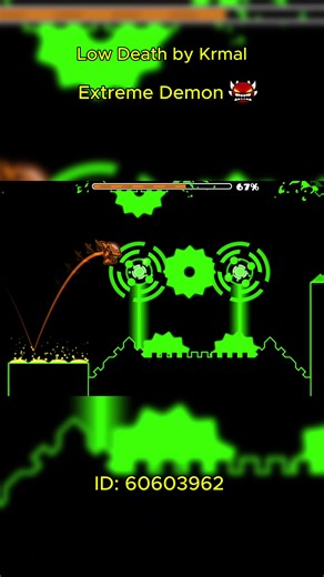 Geometry Dash Low Death by Krmal Extreme Demon Showcase #gd #geometrydash #gddemon
