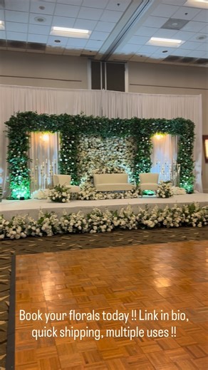 Silk Floral Decor | Aisle dreams in all white 🤍✨ 70 cm wide x 75 cm tall – this luxe floral arrangement is perfect for: 🌿 Wedding aisles 🌿 Stage decor 🌿... | Instagram