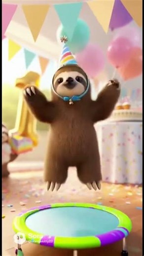 Happy Birthday Sloth 🎉🦥 | Adorable Birthday Greeting Short #birthdaywishes #sloth #cuteanimals