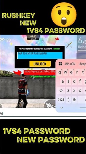 Rushkey 1vs4 Map Password #rushkey #craftland #freefire #freefirecraftlandmapcode#shorts #freefireff