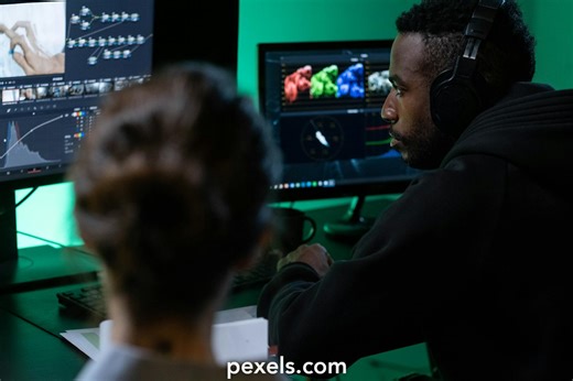 Best A Man With Computer Learning Video Editing Photos