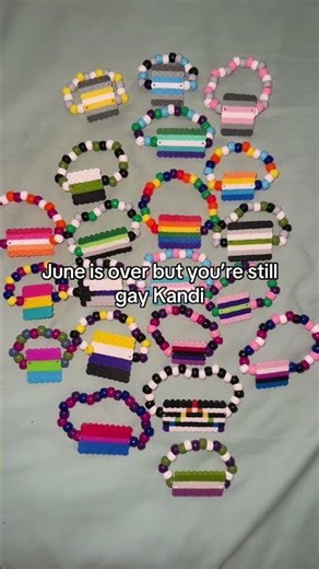 Making Gay Kandi 🌈😂 #kandi #kandikid #beads #bracelet