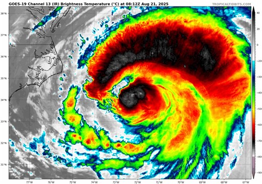Hurricane Erin heading out: | My Personal Weatherman