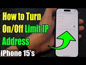 iPhone 15/15 Pro Max: How to Turn On/Off Limit IP Address Tracking