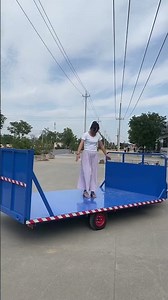 Blue Cargo Tricycle with Rear Passenger Bench – Heavy Duty 3-Wheeler