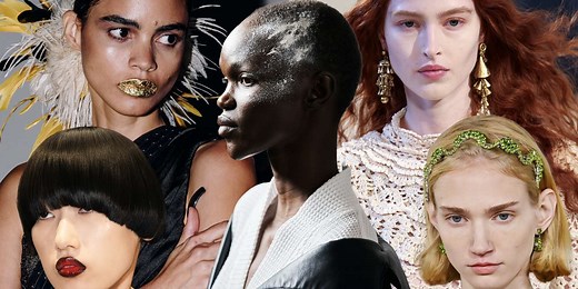 The 8 Biggest Beauty Trends of Fashion Month, From Watercolor Eyes to Shimmering Metallics