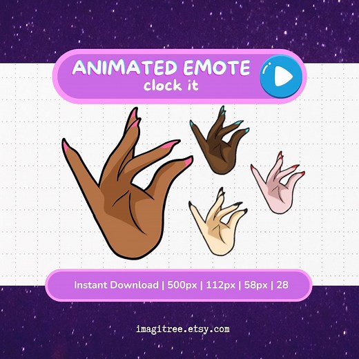 Animated Clock It Meme Emote | Tap Fingers Twitch Emote for Streamers & Discord - Etsy