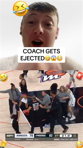 COACH GETS EJECTED😳🤯‼️ #wnba #playoffs #basketball #fight