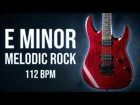 E Minor Melodic Rock Backing Track | 112 BPM