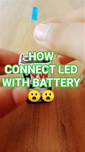 how to connect led with battery #diy #lifehacks
