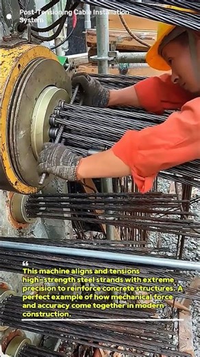 Inside a Post-Tension Cable Installation Process #USA #Engineering #Shorts
