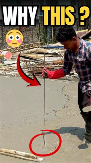 Why Do Workers Use This Stick In Concrete Slab? 😳