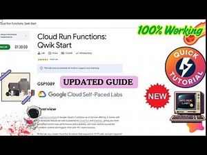 Cloud Run Functions: Qwik Start | Working Complete Guide Renewed| #GSP1089 #qwiklabs #arcade