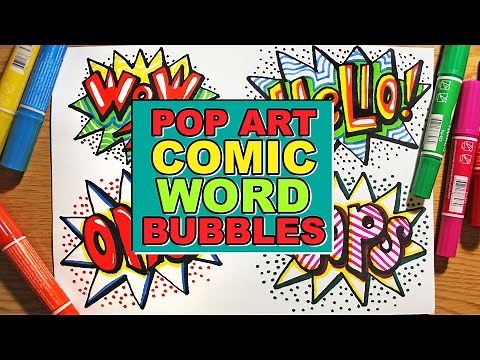 How to Draw Word Bubbles in Pop Art Comic Style - Easy Way to Draw Cute Message