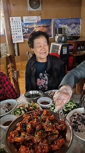 80살시골엄마 101호언니♡양념족발 찰밥