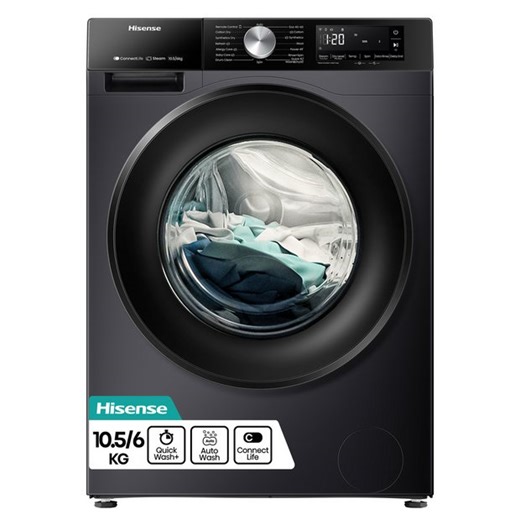 Buy Hisense WD3S1043BB3 10.5/6KG 1400 Spin Washer Dryer - Black | Washer dryers | Argos