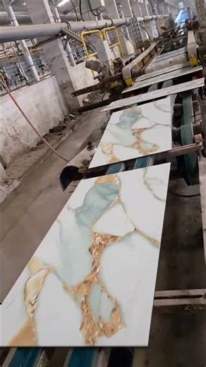 Step-by-Step Process of Making Golden Floretiles & Walltiles Cheaply #shorts #ytshorts #viral