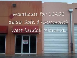 Warehouse office for LEASE Rent Miami FL 33186 West Kendall Tamiami