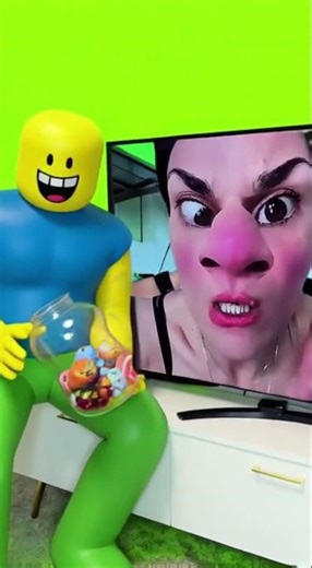 NOOB hit on the nose 😂ROBLOX😮 #shorts #animation #roblox #3d