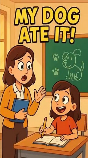 Most clever girl 🤣 My Dog Ate My Homework! | Funny Teacher-Student English Conversation