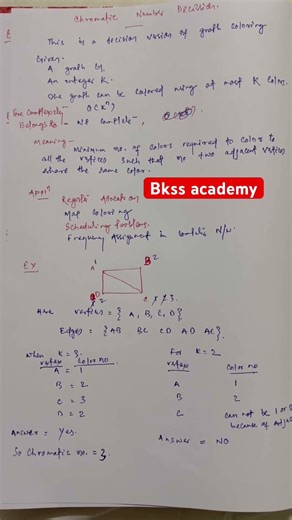 Chromatic number in DAA #graphcoloring