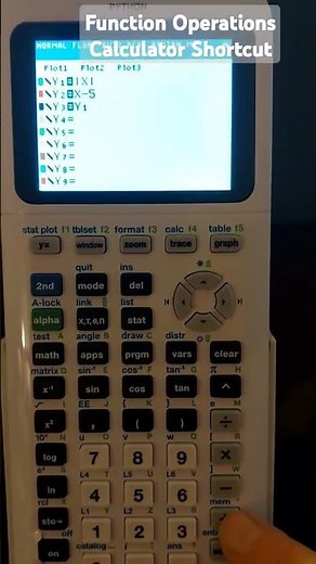 Math 30-1 (CH 10) FUNCTION OPERATIONS - Calculator Shortcut
