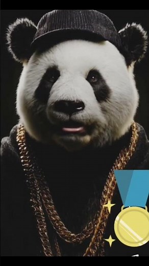 Photorealistic Panda Gangster 🐼 #shorts #shortvideo
