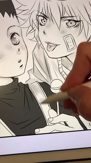 Drawing Process of Gon and Killua | Hunter x Hunter