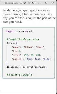 04 Selecting and Filtering Data in Pandas DataFrames