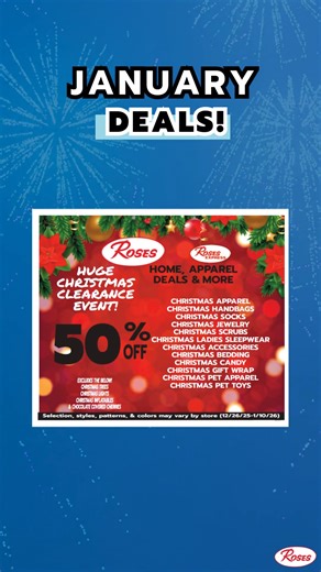 Get ready to ring in the New Year with amazing deals at Roses Discount Stores! Check out our January Circular for unbeatable savings. 🥳🎉 #NewYear #NewDeals #RosesDiscountStores See more at: https://www.rosesdiscountstores.com/roses-circular/ | Roses Discount Stores