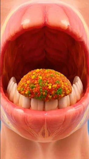 3d animation human digestive system