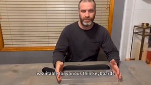 Keyboard Stand Desktop - 17” Wide Acrylic Keyboard Stand with Wrist Rest.Ergonomic Keyboard Holder with Wrist Pad.Computer Keyboard Stand for Office Home School.Comfortable Ergonomic Typing & Working