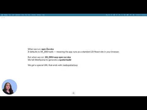 Tutorial #1: How to setup and run WebSpatial app