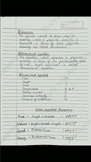 Class 11 physics notes | units and measurement handwritten notes | JEE | NEET | CBSE |
