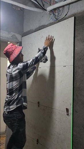 Kỹ thuật ốp gạch tường 60x120 căn hộ cao cấp chung cư #construction #xaynha #nhadep