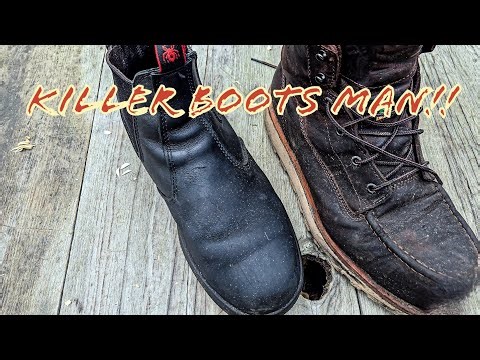 Killer Boots Man! My New Job Bought Me Boots! The Old (Redback) and The New (Redwing)