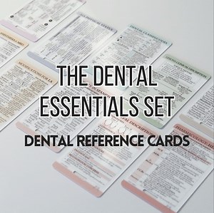 Dental Essentials Card Set | 10 Quick Reference Badge Buddy for Hygiene Students & Assistants | Dental Gift, Study Guide, Dentistry - Etsy