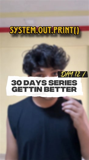 Shrey Ruparel on Instagram: "Ever wondered why Java system.out.print()? 🤔 | Day 12 of 30 day coding journey 🚀 #reels #reelsinstagram #explorepage #coding #java"
