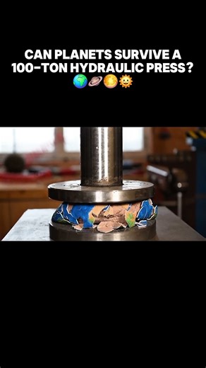 Hydraulic Press Crushes Earth, the Sun & Every Planet… You Will Feel This One 🌍💥