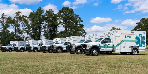 Seven new ambulances join Brunswick County EMS fleet