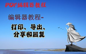 PDF编辑器教程之打印、导出、分享和回复