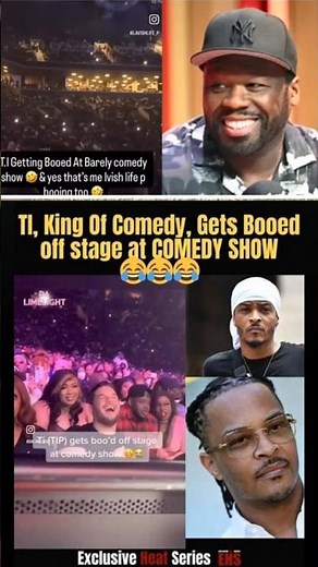 rapper Ti gets booed of stage at comedy show.