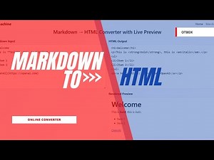 Markdown to HTML Converter Tool | Convert Markdown to Clean HTML Instantly (Free Online Tool)