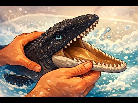 Mosasaurus Plays in the Water | Dino Toy Stories