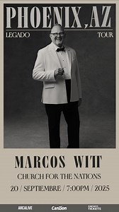 📍Phoenix, AZ! 🇺🇸 ¡El 20 de septiembre continuamos con el Legado Tour! Será una gran noche de adoración, gratitud y canciones que han marcado nuestras vidas. Me acompaña mi banda completa, sección de metales en vivo y algunas sorpresas más. Inspirado en el nuevo álbum Legado, celebraremos lo que Dios ha hecho y lo que sigue haciendo, con voces de varias generaciones. 🎟️Boletos ya disponibles: https://www.tickets.oneway.tickets/es/mw-phoenix ☎️ Entradas también disponibles llamando al: 1 (888)