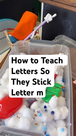 Teaching Letter m Through Play: Day 1 of 26 Letters in 26 Days #letterm