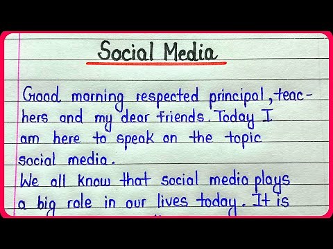Social media speech in english || Social media advantages and disadvantages speech
