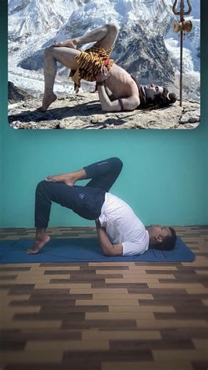 Advance Bridge Pose! One-Legged Bridge Pose with a Figure4 leg alignment! #advanceyoga #yoga #shorts