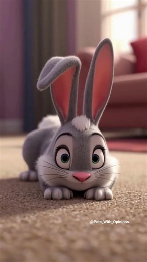 I’m a bunny.If I do this, it means something 🐰 #animalbehavior #cartoon #bunny